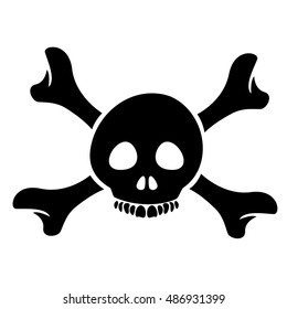 Illustration Skull Crossbones Cartoon Isolated On Stock Illustration ...