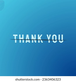 Illustration slice text effect of thank you. Isolated background. Suitable for greeting card, wallpaper, sign, business, digital. Typography design