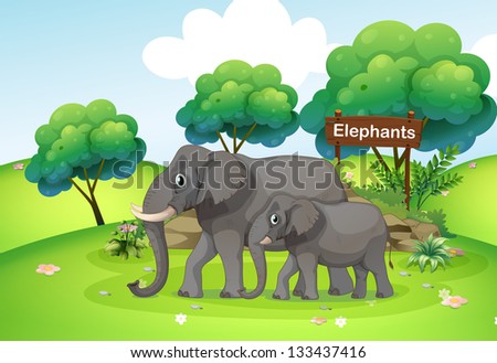 Similar – An old elephant in the savannah