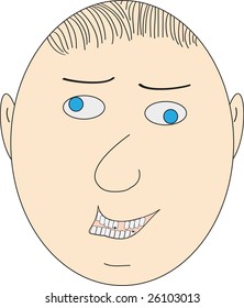 Illustration of smiling a man