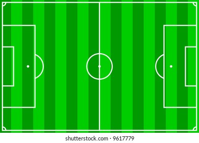 Illustration Soccer Field Green Stripes Stock Illustration 9617779 ...