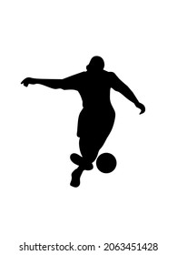 Illustration Of A Soccer Player Kicking The Ball In The Penalty Box