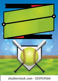 An Illustration For A Softball League Flyer.