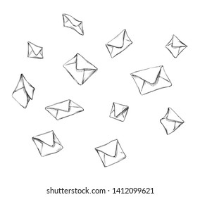 Illustration Of Some Falling Envelopes