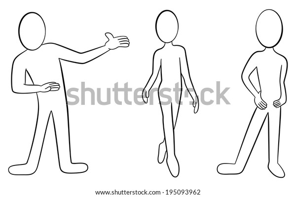 Illustration Some Hand Drawn Cartoon People Stock Illustration ...