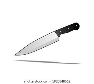 Illustration of some of the knives often used in the kitchen