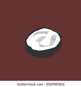 illustration of a split guava