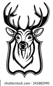 Similar Images, Stock Photos & Vectors Of Whitetail Deer Head. Vector 