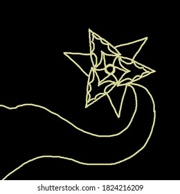 Illustration Of The Star Of Bethlehem N With A Black Background