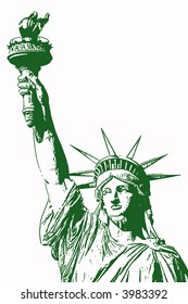 An illustration the Statue Liberty 