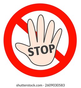 Illustration of a stop warning icon