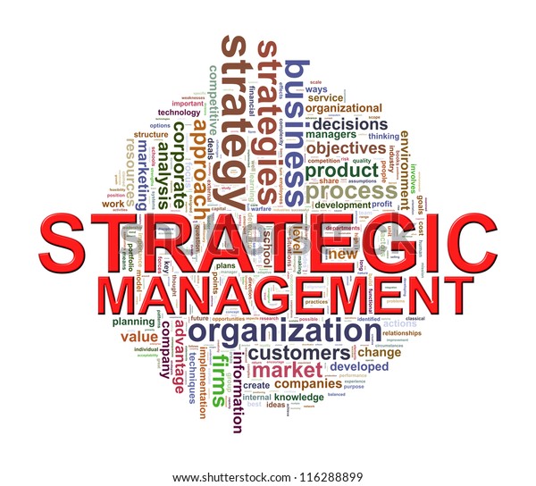 Ilustración De Stock Sobre Illustration Strategic Management Wordcloud ...