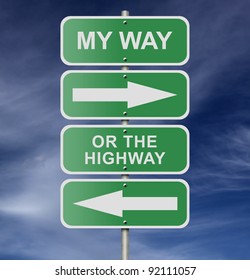 Illustration Of Street Road Sign Messages 