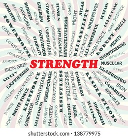 illustration of strength concept.