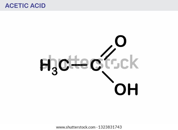 Illustration Structural Formula Acetic Acid Molecule Ilustrações Stock 1323831743 Shutterstock 0841