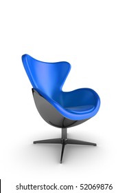 Illustration Of A Stylish Designer Chair On A White Background