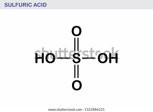 Illustration Sulfuric Acid Molecular Structure Stock Illustration 1322886221