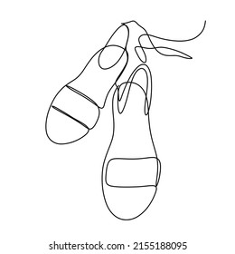 illustration summer sandals 