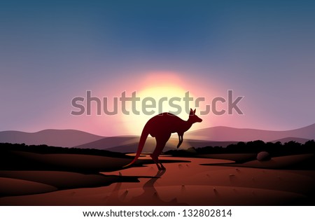 Similar – Image, Stock Photo kangaroo silhouette