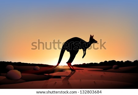 Similar – Image, Stock Photo kangaroo silhouette