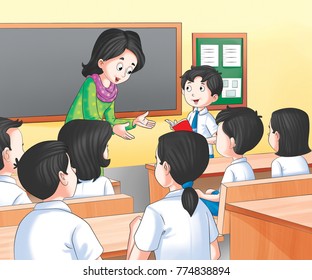 3,729 Teacher Talking Student Cartoon Images, Stock Photos & Vectors ...