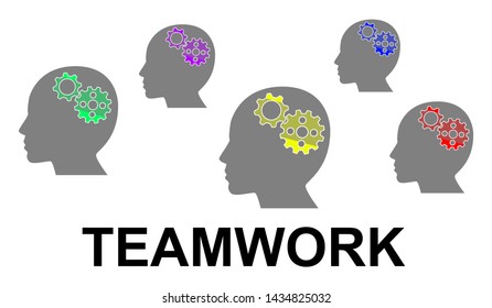 Illustration of a teamwork concept