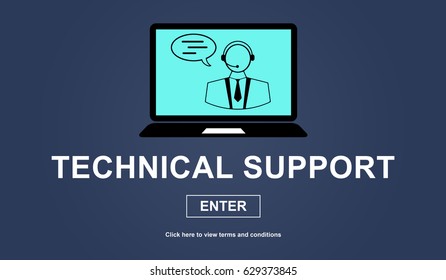 Illustration of a technical support concept