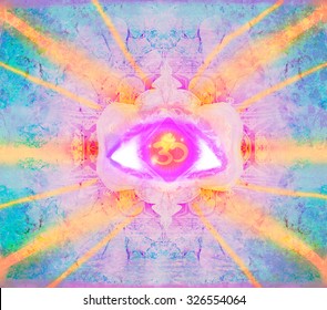 illustration of a third eye mystical sign