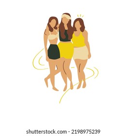 Illustration Of Three Close Friends