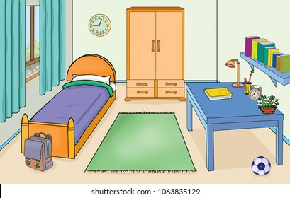 tidy up room clipart