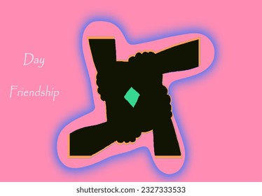 illustration, together, vector, design, day, friendship, people, celebration, banner, happiness, card, poster, background, friend, greeting, friends, fun, young, forever, art, relationship, event, hol - Powered by Shutterstock