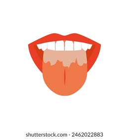 Illustration of tongue symptoms and health - Powered by Shutterstock