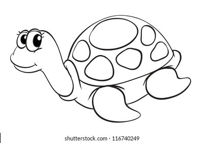 Turtle Outline Images, Stock Photos & Vectors | Shutterstock