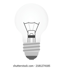 Illustration Of A Turned Off Light Bulb Icon