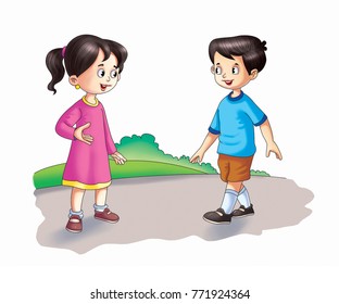 3,811 Two kids talking school Images, Stock Photos & Vectors | Shutterstock