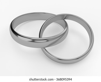 Illustration Two Connected Wedding Rings Stock Illustration 368095394 ...