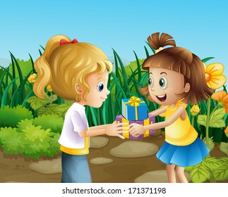 141 Two people exchanging gift Stock Illustrations, Images & Vectors ...