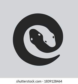 Illustration Of Two Snake Tail Symbol