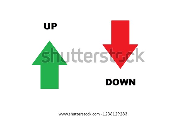 Illustration Arrow Down Arrow Word Down Stock Illustration