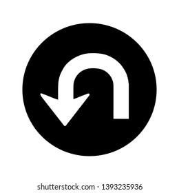 Illustration Uturn Icon For Your Project.
