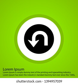 Illustration Uturn Icon For Your Project.
