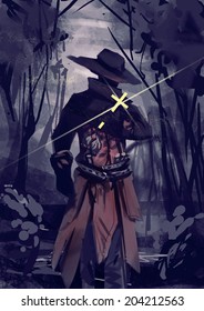 Illustration Of Vampire Hunter