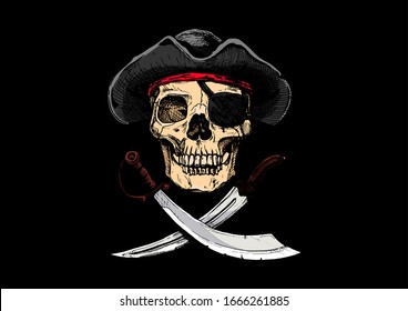 Illustration Vintage Pirate Flag Jolly Roger Stock Illustration Shutterstock