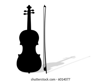 Illustration Violin Shadow Stock Illustration 6014077 | Shutterstock