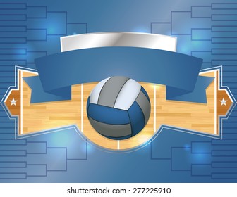 An illustration for a volleyball tournament flyer or poster. - Powered by Shutterstock