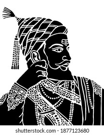 Illustration Warrior Shivaji Maharaj Stock Illustration 1877123680 ...