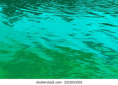 Illustration Of Water Ripple Texture Background. Wavy Water Surface During Sunset, Golden Light Reflecting In The Water.