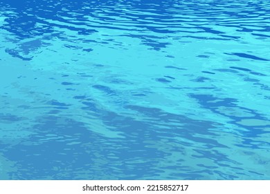 Illustration Of Water Ripple Texture Background. Wavy Water Surface During Sunset, Golden Light Reflecting In The Water.