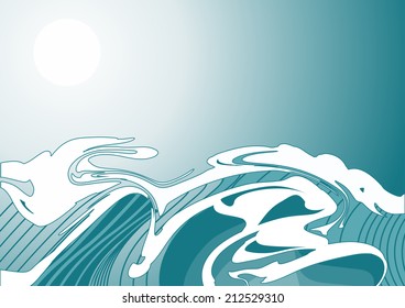 Cartoon Japanese Wave Images, Stock Photos & Vectors | Shutterstock