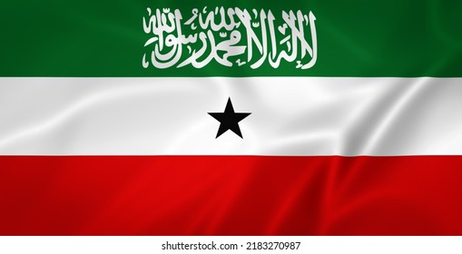 Illustration Waving State Flag Of Somaliland